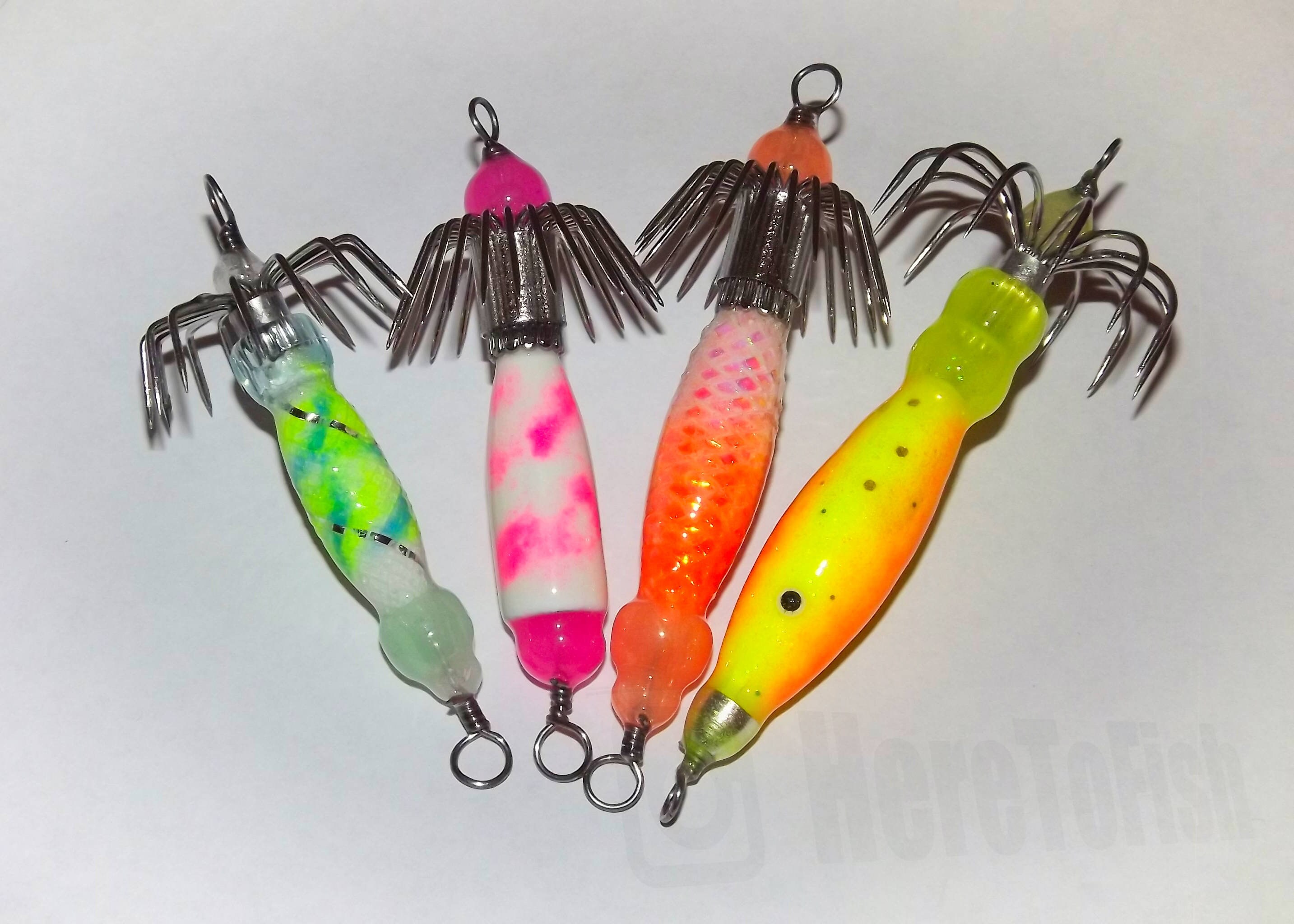 squid jigs fishing glow in the dark jig puget sound 4pcs high quality 