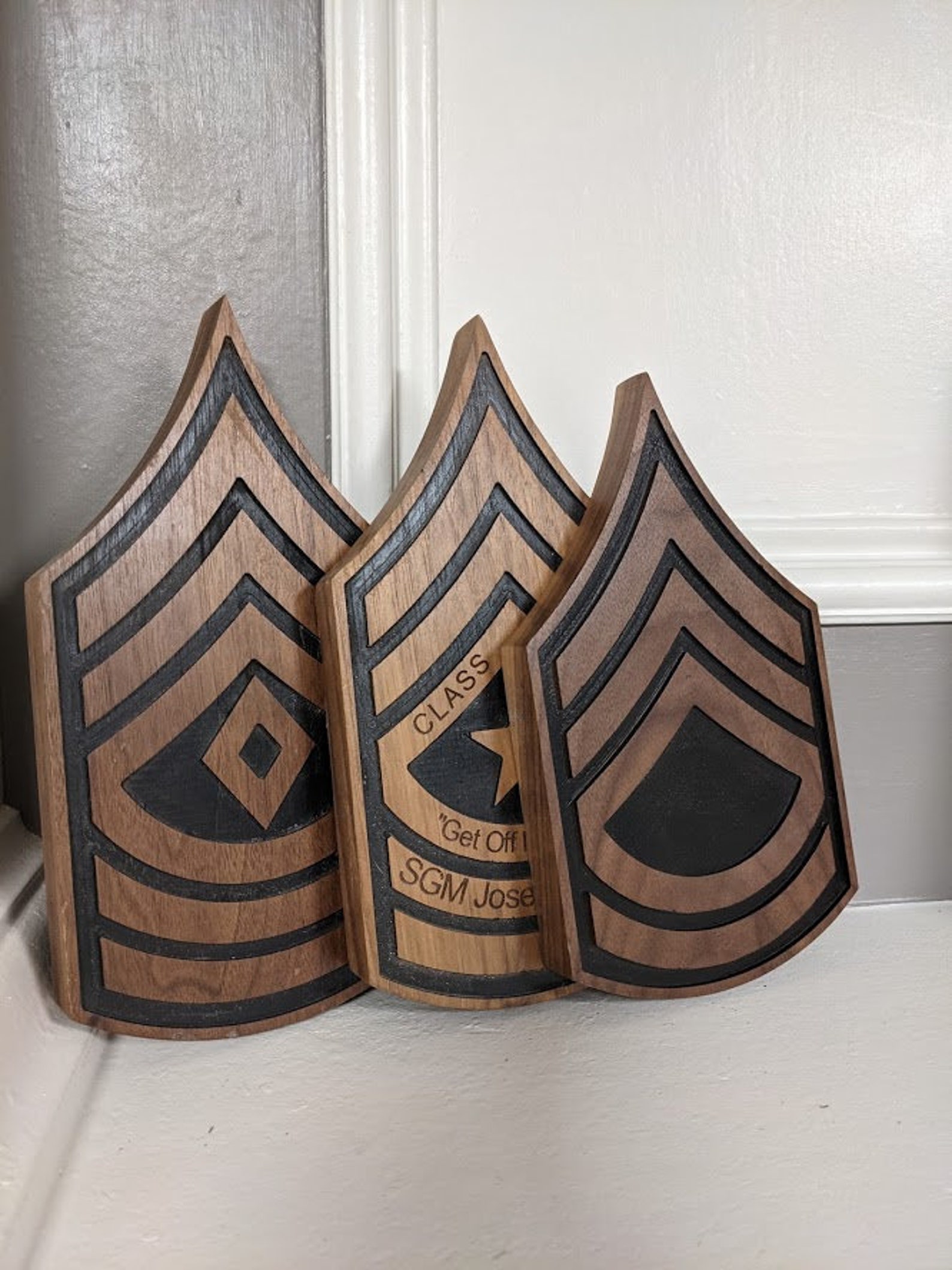 US Army First Sergeant 1SG Rank Plaque Etsy