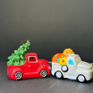 Rustic vintage farmhouse trucks, fall truck, Christmas truck decor, tiered tray size