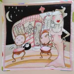 Potholder/trivet, camper themed, elegant & whimsical