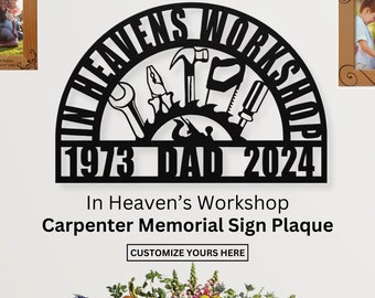 Personalized Carpenter Memorial Gift Perfect Sympathy Gift