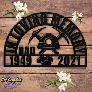 Coal Miner Sympathy Gift Loss of Father Gift Dad Bereavement Gift Sympathy Gift Memorial Gifts In Loving Memory Father Grave Memorial