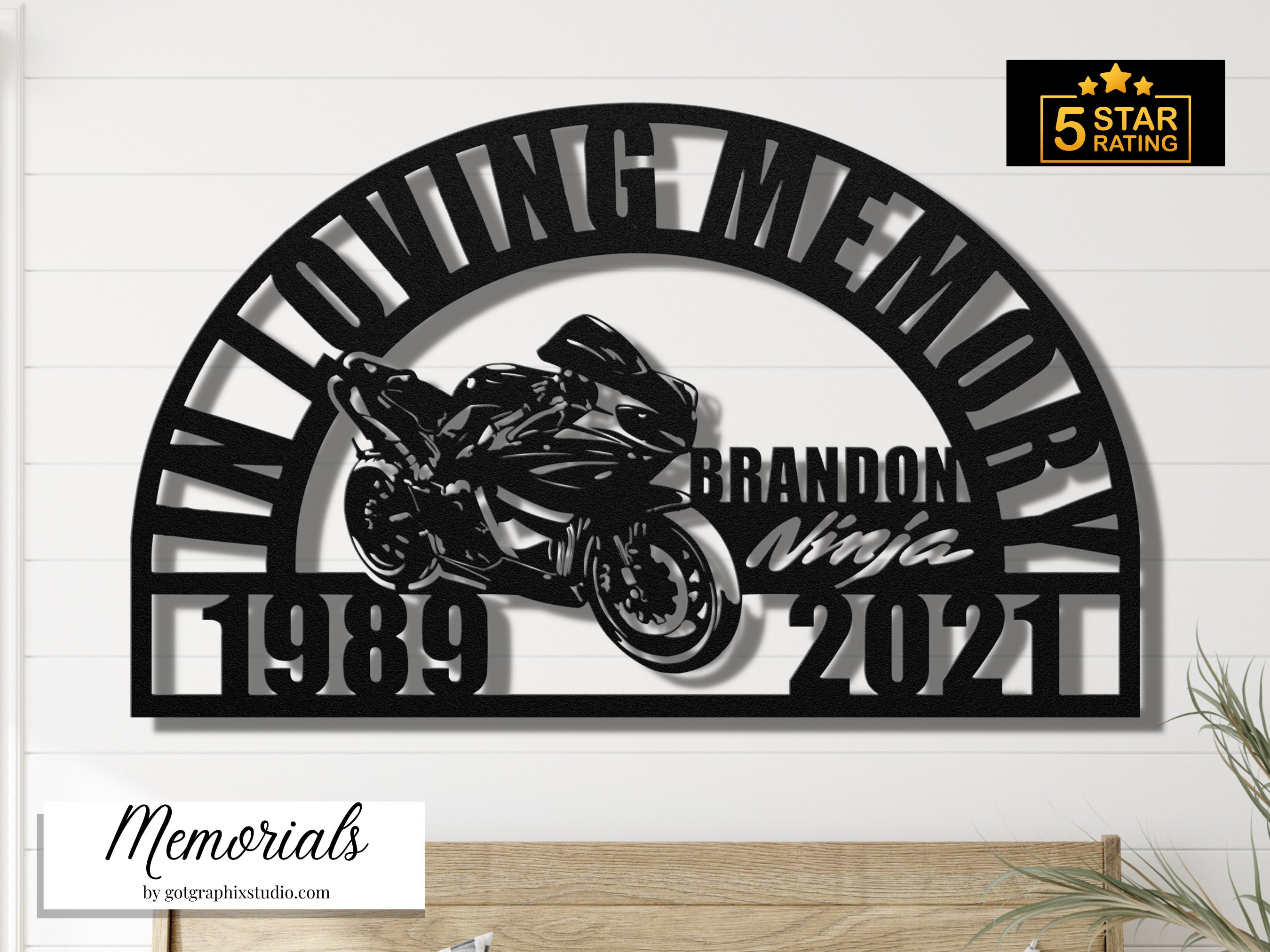 Biker Memorial Cross Custom Embroidered Patch