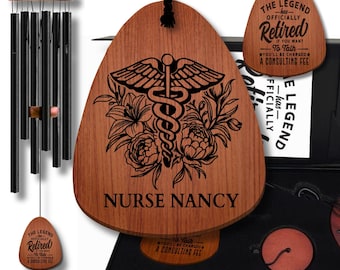 Personalized CNA Retirement Gift Nice Custom Wind Chimes Retirement Gifts 2025 Nurse Retirement