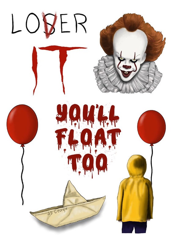 IT Pennywise Stickers Stephen King Horror Sticker Pack Clown Etsy