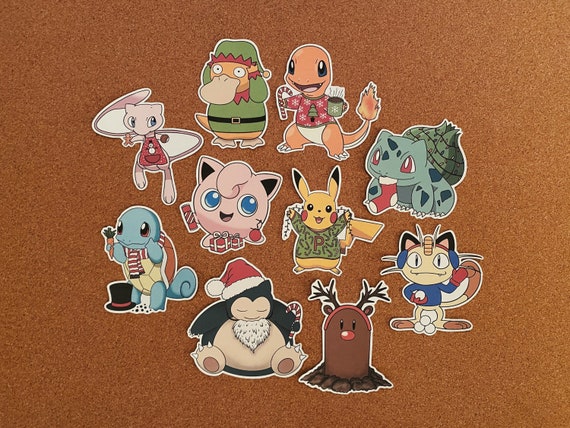 Pokemon Winter Sticker Set Pokemon Stickers, Winter Pokemon Sticker Set,  Pokemon Decals, Cute Pokemon Stickers 