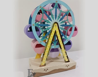 Fichier numérique 3D grande roue SVG - téléchargement immédiat