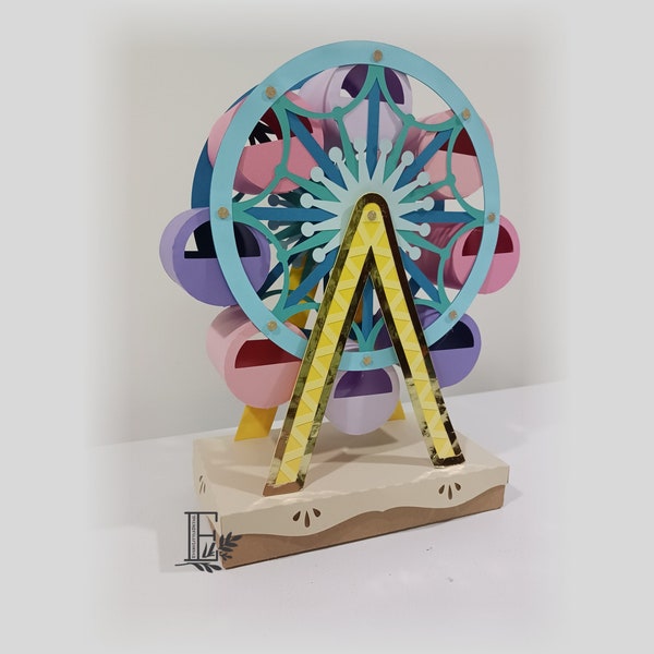 Fichier numérique 3D grande roue SVG - téléchargement immédiat