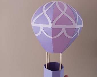 3D Hot Air Balloon SVG Cut File (Instant Download)