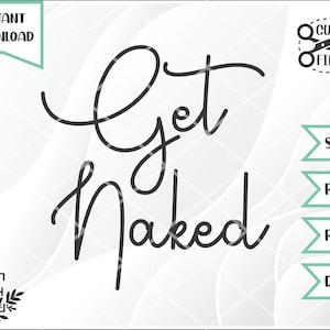 Get Naked Cut File // Bathroom Cut File // svg png dxf pdf // Instant Download