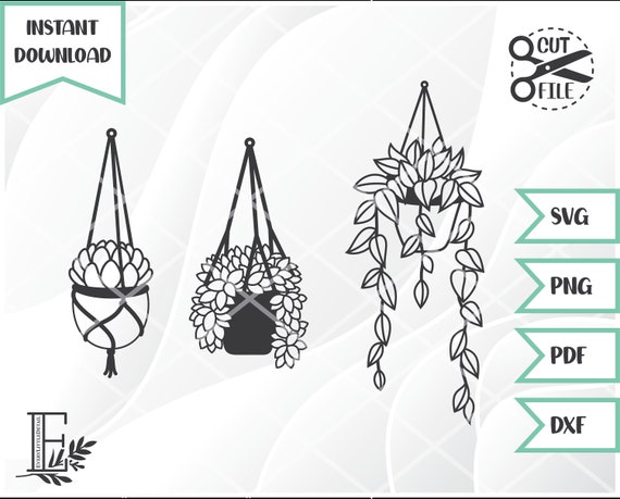 Plants Svg Bundle, Hanging Plants Svg, Houseplants Svg, Potted Plants Svg,  Cricut Svg, Silhouette Svg, Plants in Pots Svg, Plants Cut File - Etsy