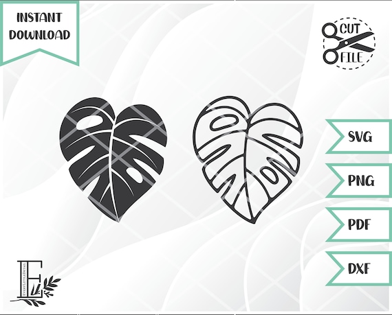 Monstera Leaf SVG Silhouette Pack