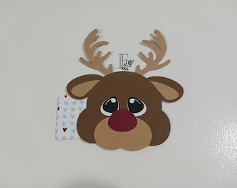 Festive Reindeer Gift Card Holder SVG - Digital Download