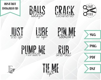 Funny Dirty Bathroom Labels SVG Pack - Digital File