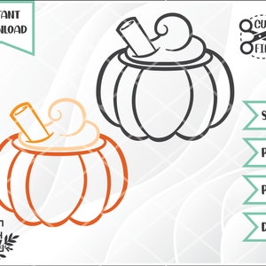 Pumpkin Spice Cut File // Pumpkin Spice Latte // Halloween Cut File // svg png dxf pdf // Instant Download
