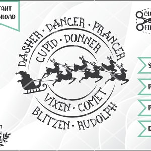Delizia festiva delle renne - File digitale SVG di renne di Babbo Natale