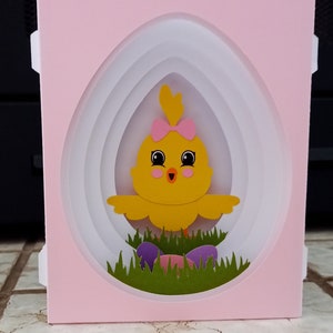Fichier de coupe de scène de Pâques 3D // Fichier de coupe de Pâques // modèle numérique // svg png dxf pdf // Téléchargement instantané