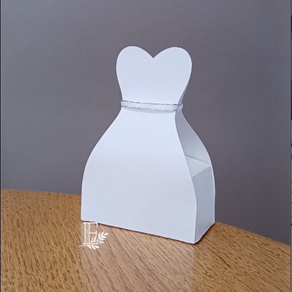 Elegant 3D Dress Box SVG Digital File - DIY Gift Box Template