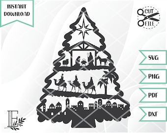 Nativity Tree - SVG Digital File