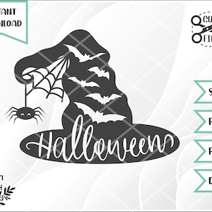 Halloween Witches Hat Cut File // Halloween Cut File // svg png dxf pdf // Instant Download