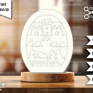 Oeuf de Pâques Shadow Box SVG, oeufs de Pâques 3D - modèle de découpe de papier oeufs de Pâques, fichiers svg pour cricut, fichier de coupe de Pâques, silhouette svg