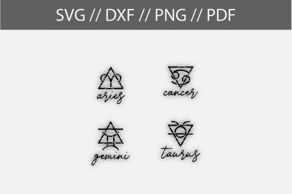 Zodiac & Elements Cut File // Astrology Cut File // Svg Png - Etsy