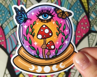 Crystal ball sticker