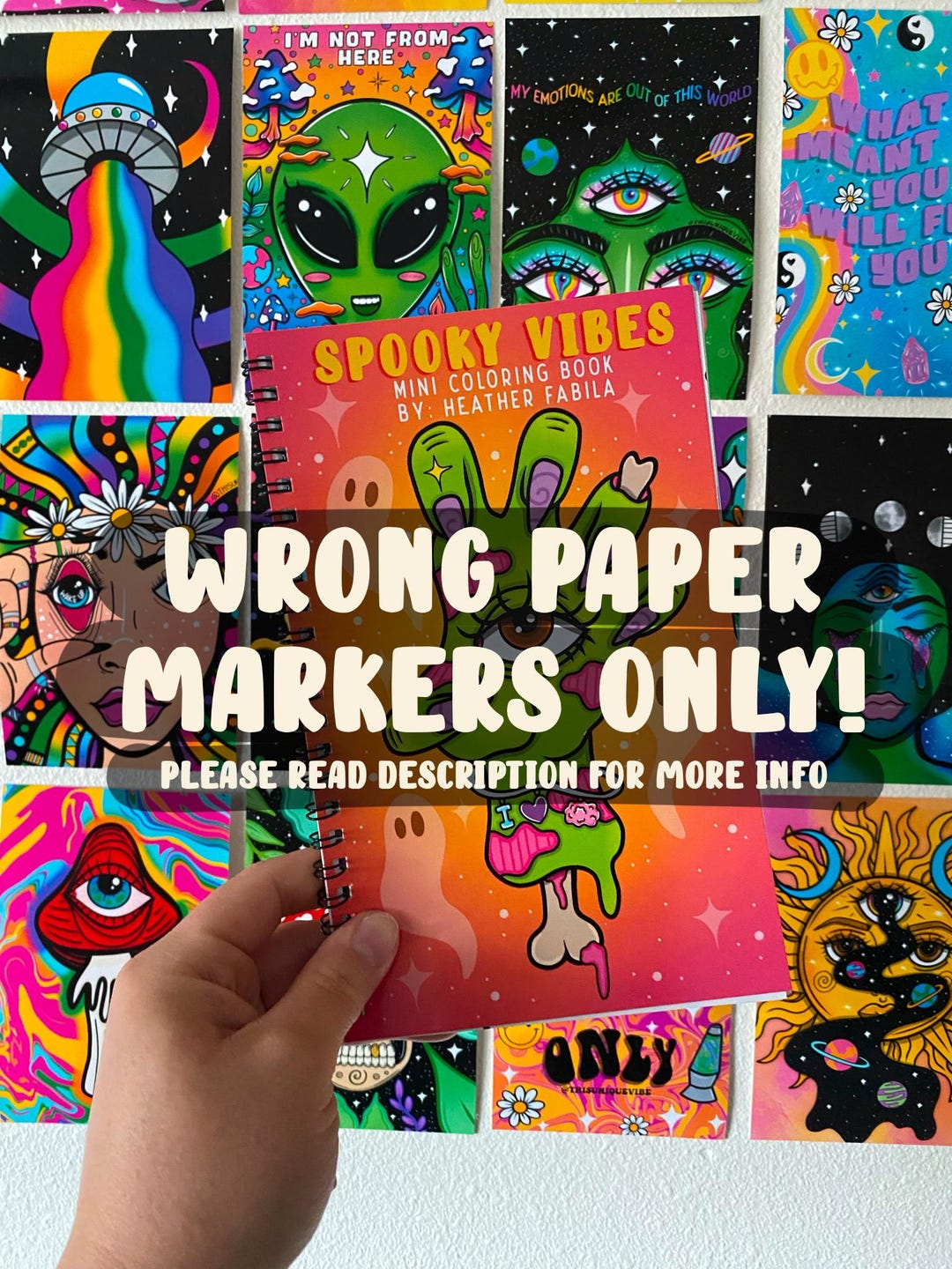 WRONG PAPER (errors) SPOOKY Mini Coloring Book - Etsy