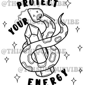 Protect your energy coloring page (printable) adult coloring page, coloring book, trippy coloring page, trippy art, hippie coloring page