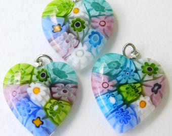 ヴィンテージ カラフル ムラーノ ミッレフィオーリ ベネチアン グラス