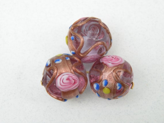 Vintage Alexandrite Glass 14mm Fiorato Wedding Cake Genuine