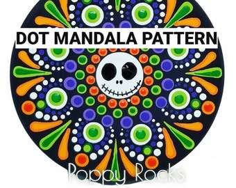 Mini Jack Skellington UPDATED Dot Mandala Pattern