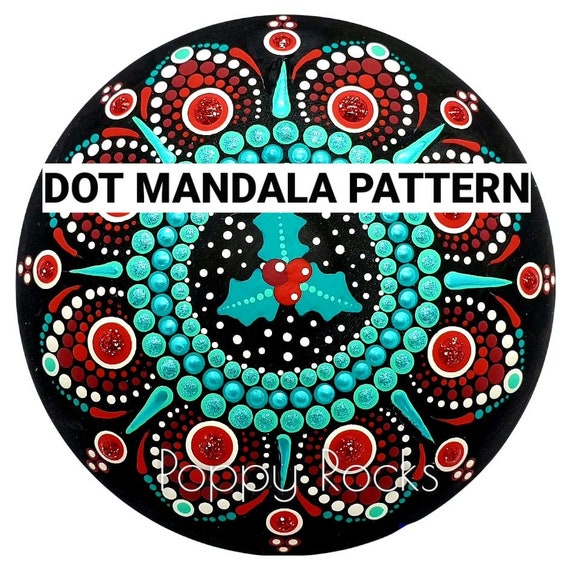 SWOOSHY RAINBOW Dot Mandala Pattern 