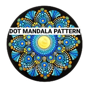 Aqua Motion Dot Mandala Pattern
