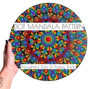 SWOOSHY RAINBOW 12&quot; Dot Mandala Pattern