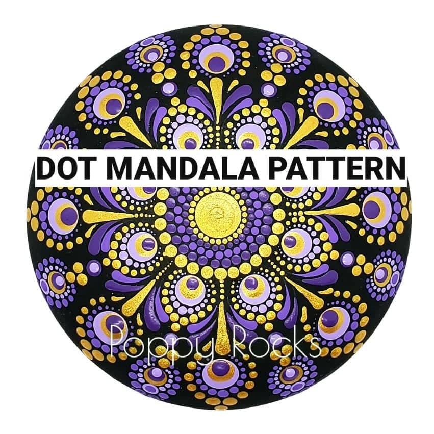 SWOOSHY RAINBOW Dot Mandala Pattern 