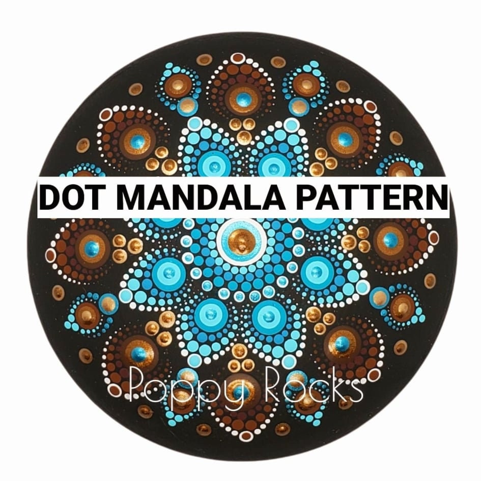 Solar Stars Dot Mandala Pattern