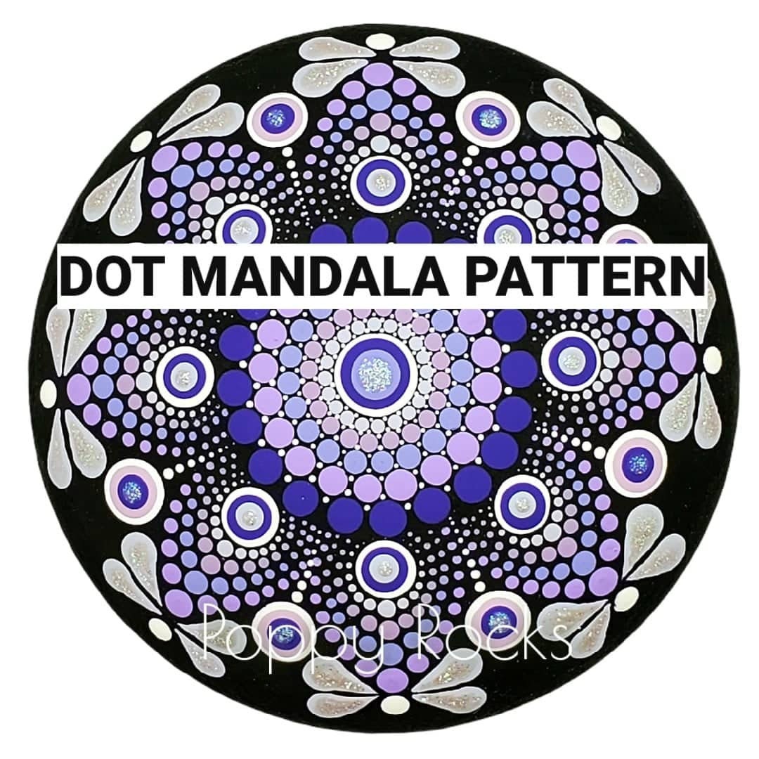 SWOOSHY RAINBOW Dot Mandala Pattern 