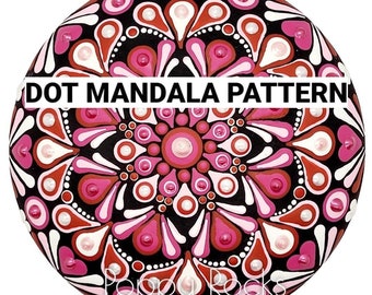 Grenadine Splash Dot Mandala Pattern