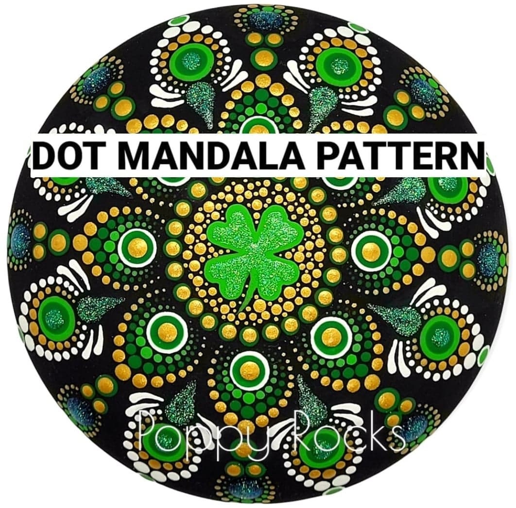 Lucky Leprechaun Dot Mandala Pattern | Etsy