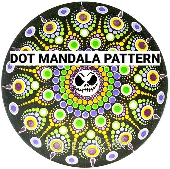 Jack Skellington UPDATED Dot Mandala Pattern | Etsy