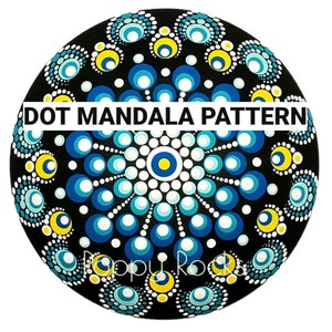 Blue Moon Dot Mandala Pattern
