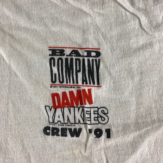 Vintage 1991 Bad Company Crew T-shirt size Large - image 2