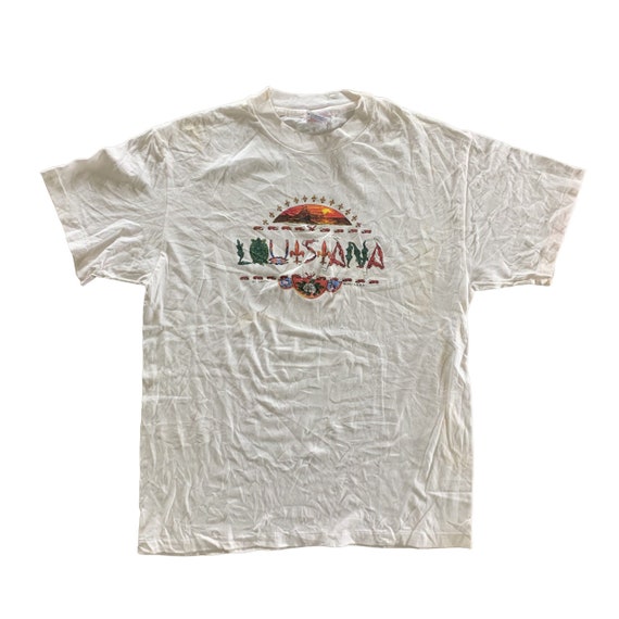 Vintage 1990s Louisiana T-shirt size Large - image 1