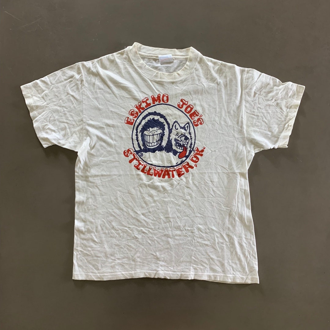 Vintage 1990s White Eskimo Joes T-shirt Size Large - Etsy
