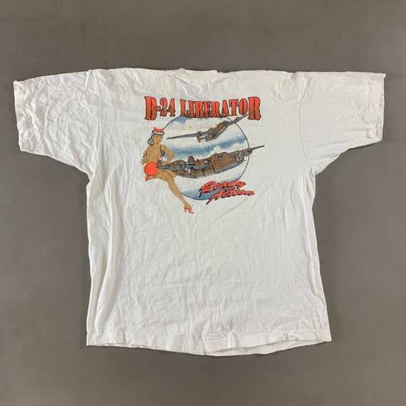 Vintage 1990s B-24 Liberator Fighter Jet T-shirt … - image 4