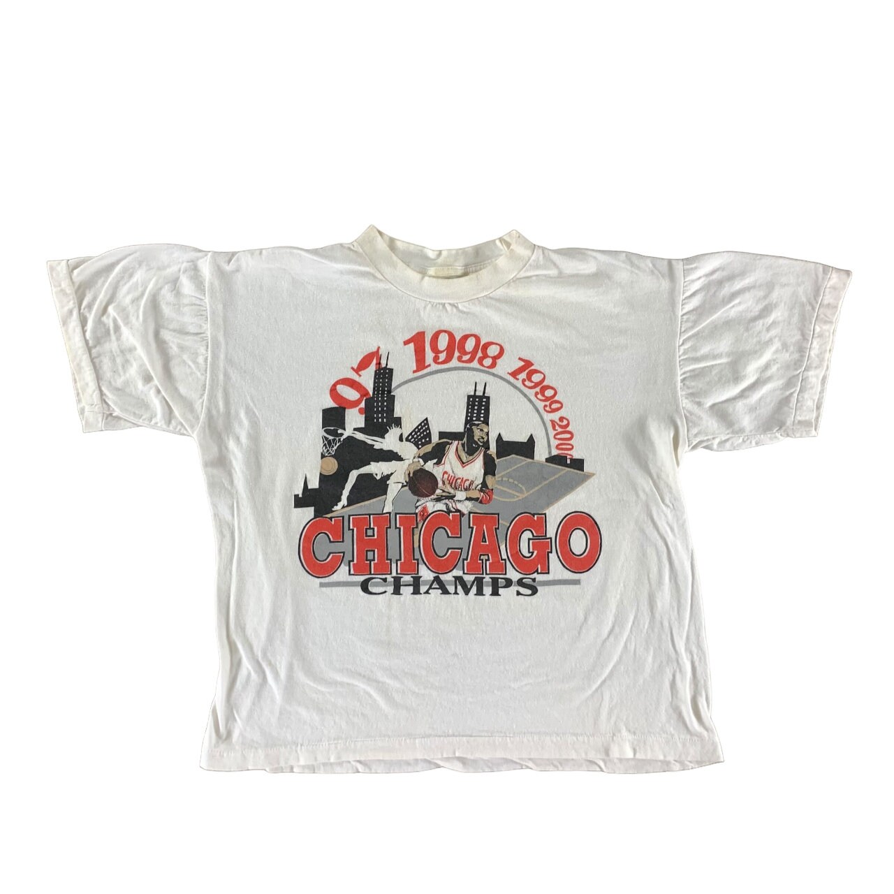 Chi-cago-Bulls Men's Basic Short Sleeve T-Shirt Deep Heather Large 