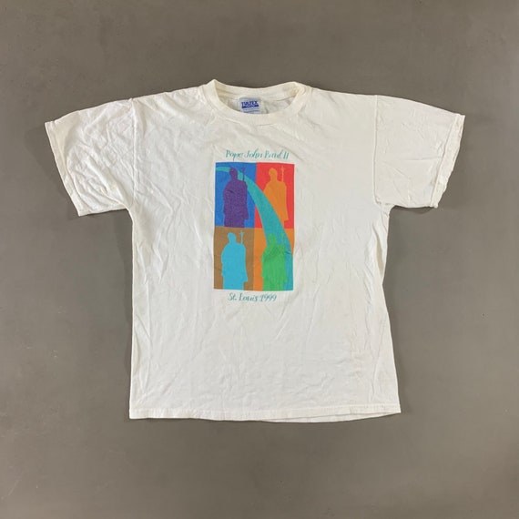 Vintage 1999 Pope John Paul II T-shirt size Mediu