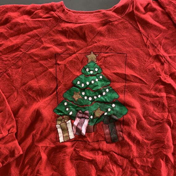 Vintage 1990s DIY Christmas Tree Sweatshirt size … - image 2