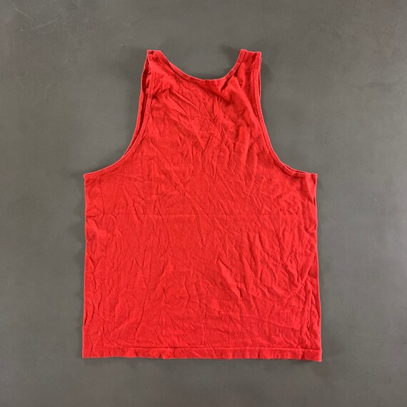 Vintage 1990s Blank Red Tank size XL - image 3